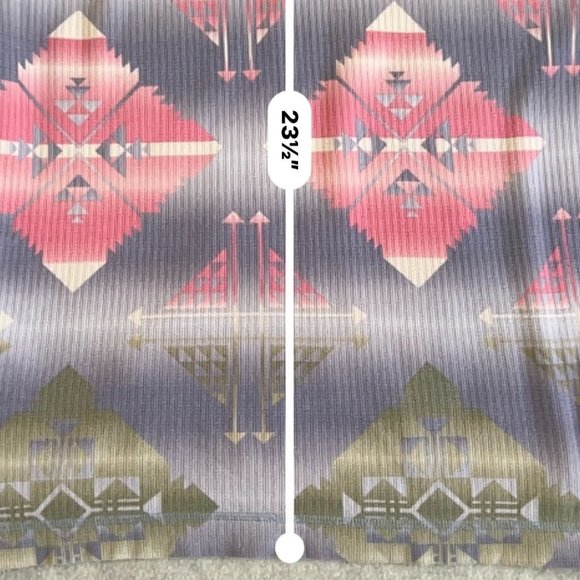 Chaps Western Womens M Aztec Lightweight Thermal Waffle Knit Hoodie Pullover - Picture 8 of 8